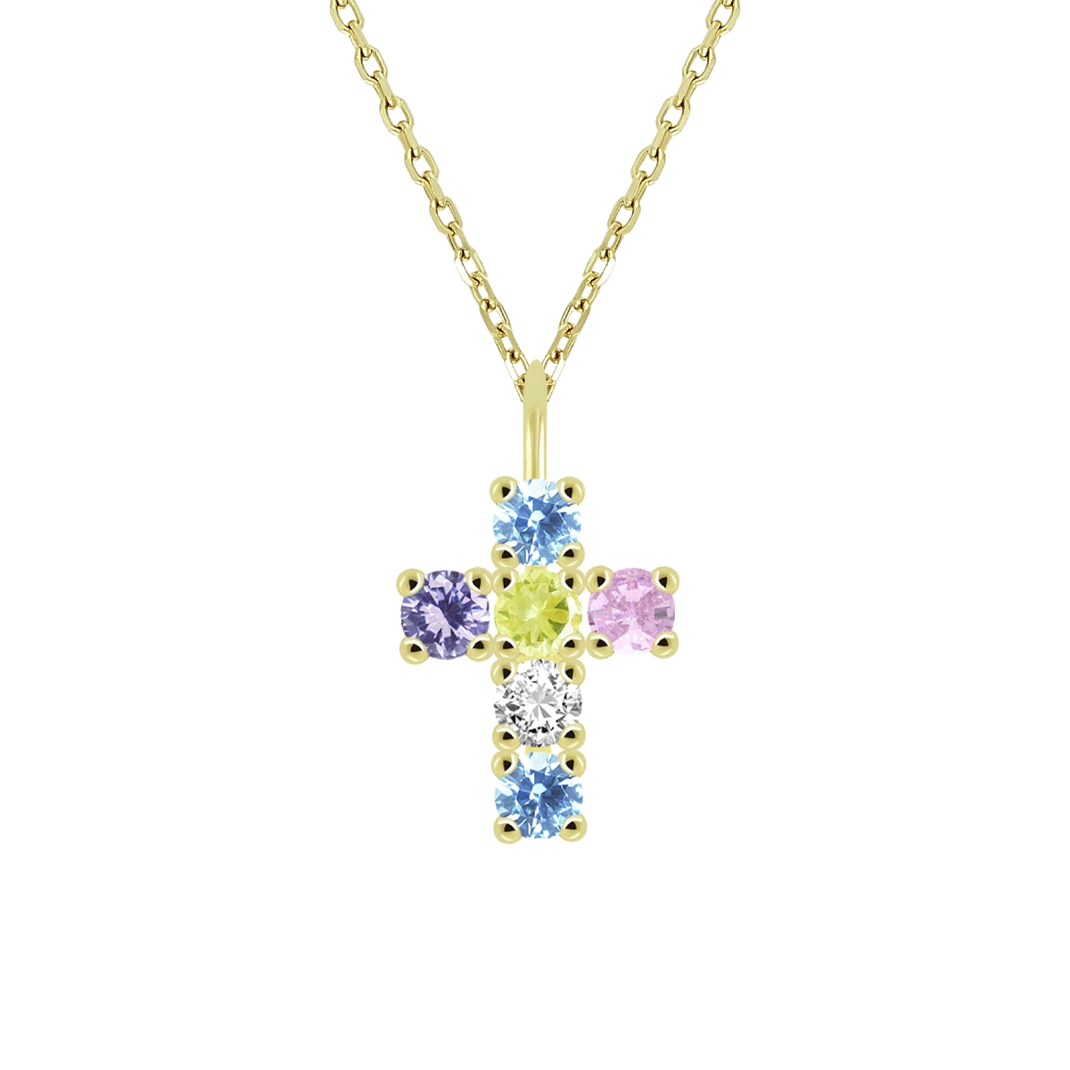 GARGANTILLA CRUZ GARRAS COLOR                                                                       